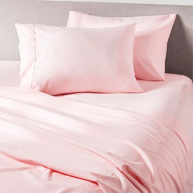 PeachSkinSheets Cooling Bed Sheets for Hot Sleepers - Ultra-Soft Breathable Luxury Microfiber Sheet Set, Moisture-Wicking, Deep Pocket, Oeko-TEX® (Queen Size, Candy Pink)
