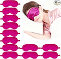 12PACK Silky Sleep Masks Satin Eye Mask Silk Eyes Cover for Sleeping Blackout Eyeshades Soft Blindfold Travel Nap Gifts
