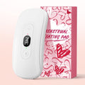 Portable Heating Pad Period Cramps: 2 Timer 6 Heat Levels 6 Vibration Modes Cordless Electric Heating Pad for Back Pain Relief Menstrual Heating Pad (White)