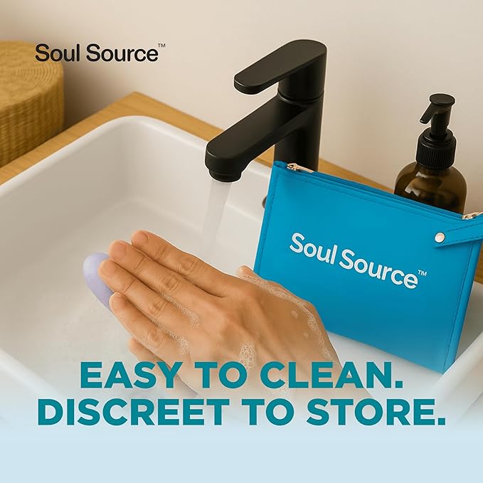 Soul Source | Silicone Wand Set Pelvic Floor Trainer | Progressive Comfort & Strength | Large Sizes 5-8 with Travel Pouch and Handle