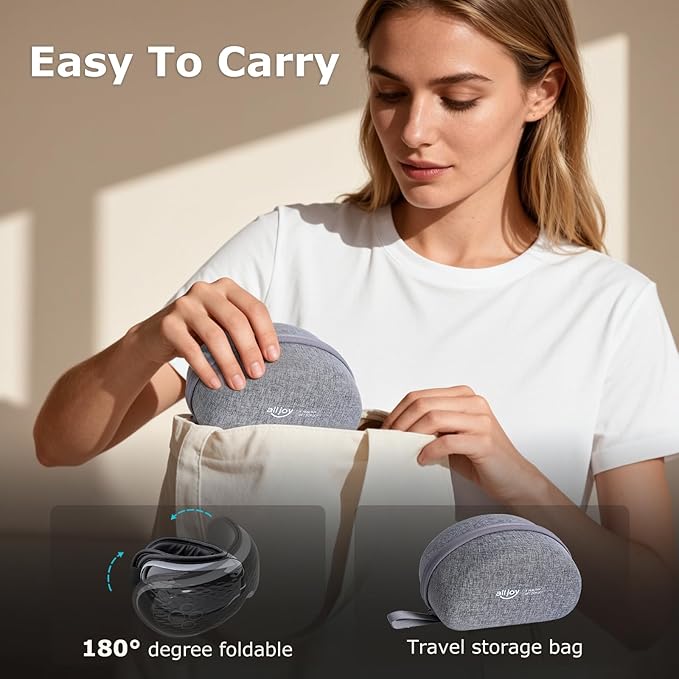 ALLJOY Eye Massager with Heat and Cooling, Lightweight Eye Massager with Removable Gel Mask, Mothers Day Gifts for Women Men Her Him Eye Care Devices for Migraine, Reduce Dry Eyes