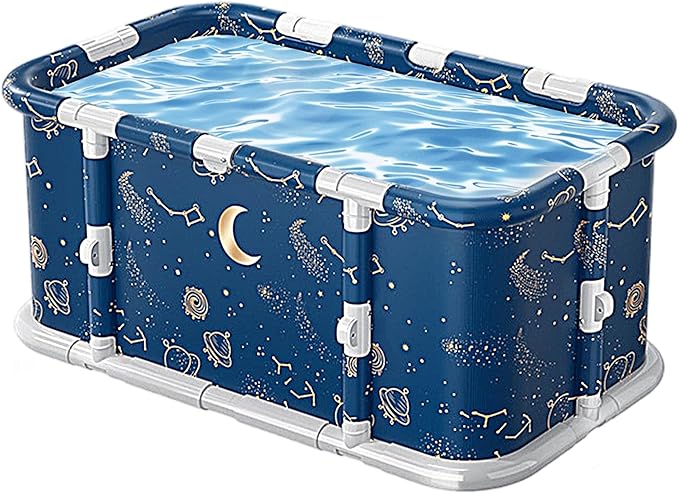 Simcat 45" Large Portable Foldable Bathtub Adult, Separate Family-Friendly SPA Therapy Tub Soaking, Hot SPA & Ice Bath Tub(45.3“x21.6”x16.7“)