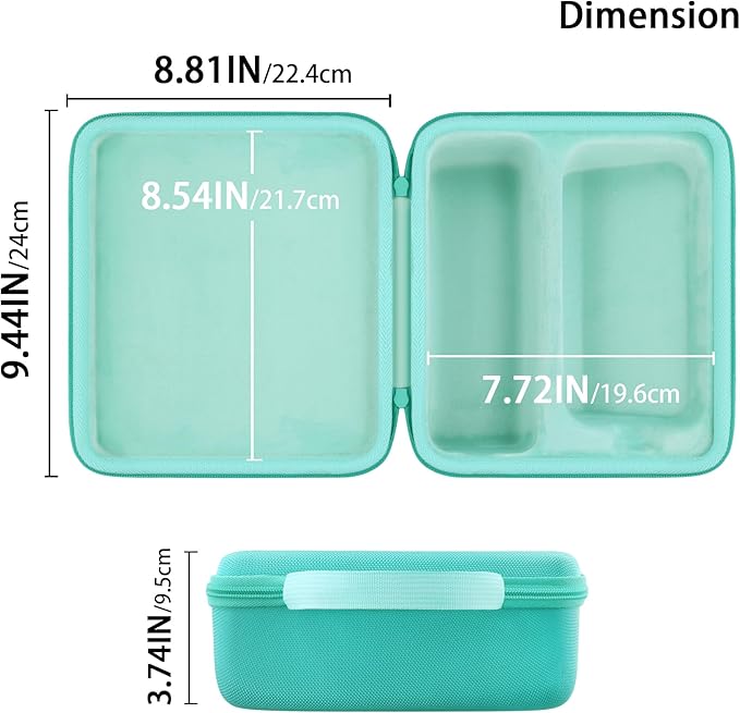 co2CREA Hard Case Replacement for OMRON Platinum BP5450 / Platinum BP5465 / OMRON Gold BP5350 / Gold BP5360 Upper Arm Blood Pressure Monitor, Mint Green