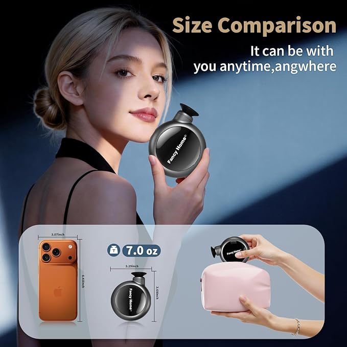 Fancy Home® Mini Massage Gun - Small Titan | Palm-Sized Deep Tissue Massager Gun, Unique Small Hand Massager for Circulation, Cordless Powerful 3200 RPM | Ultra Quiet | Travel Friendly & Gift Ready