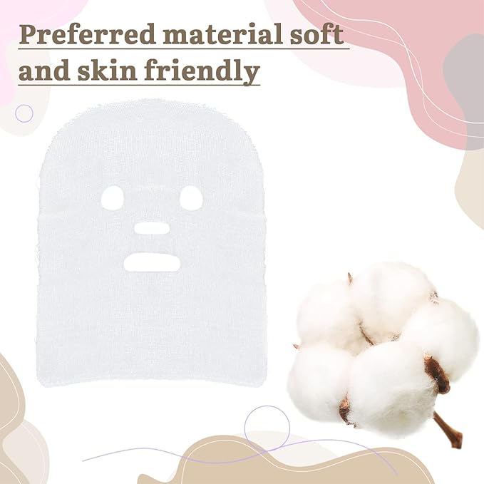 100 Sheets Pre-cut Gauze Facial Cotton Beauty Gauze Skin Care Face, Soft High Frequency Gauze Face Pads for Women Girls Skin Face Care Spas Beauty Salons