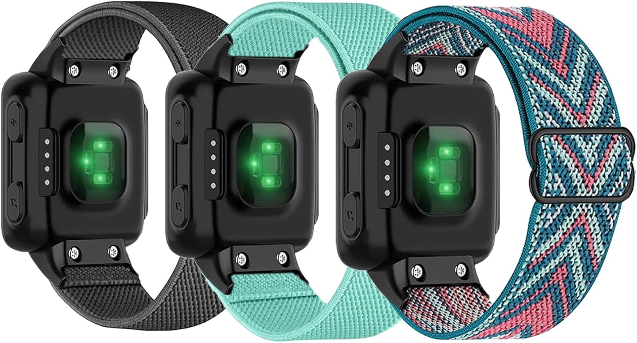 Compatible with Garmin Forerunner 35/30 Band, Nylon Elastic Solo Loop Women Men,Adjustable Replacement Watch Strap for Garmin Forerunner 35 Sport Watchband for SmartWatch