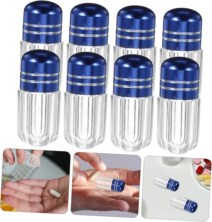 Travel Size Bottle Set 20pcs Capsule Bottles Caps Leakproof Pill Containers for Medication Candy Storage