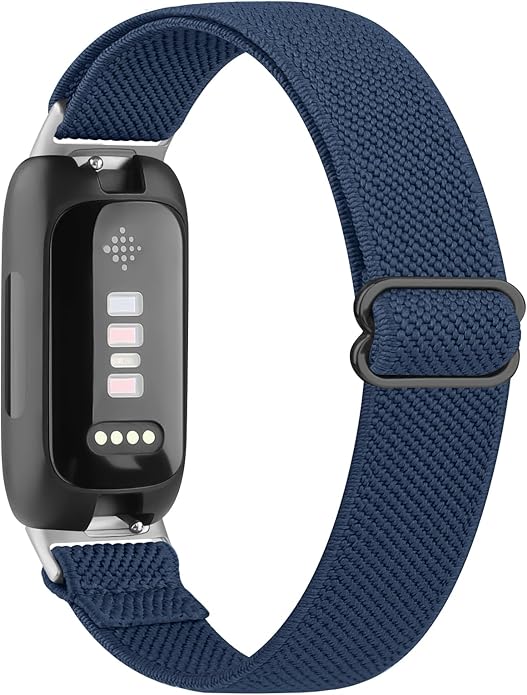 Vancle Elastic Bands for Fitbit Inspire 3 Bands Women, Breathable Adjustable Replacement Stretchy Nylon Loop Wristband Sport Straps Compatible with Fitbit Inspire 3 Fitness Tracker