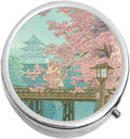 Japanese Cherry Blossoms Medicine Pill Box