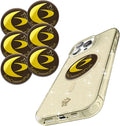 Pack of 6 EMF Stickers for Cell Phone- 5G Ready Harmonizer Stickers Proudly Made in USA for Cell Phones, Laptops or Tablets- EMF mega Shield for All Electronic Devices (Gold-Black)