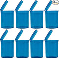 8 Pack 30 Dram Child Resistant Airtight Pop Top Containers, Plastic Empty Pill Bottles with Caps,Waterproof Travel Holder Vial Bottles for Supplements, Vitamins & Medicines (30)