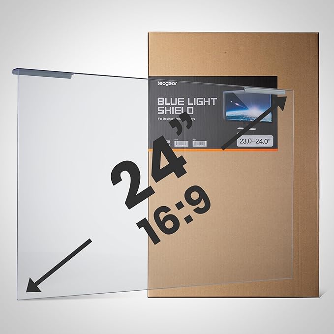 Blue Light Screen Protector 23–24 Inch | UV Protection Screen Filter for Computer Monitor | Blue Light Filter for Computer Monitor | Acrylic Screen Filter | Eye Protection for LED PC