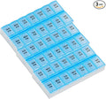 EZY DOSE Weekly (7-Day) AM/PM Daily Pill Case, Medicine Planner, Vitamin Organizer, Fish Oil Holder, Supplements Container, Medium Compartments, 2 Times a Day, Color May Vary, BPA Free (Pack of 3)