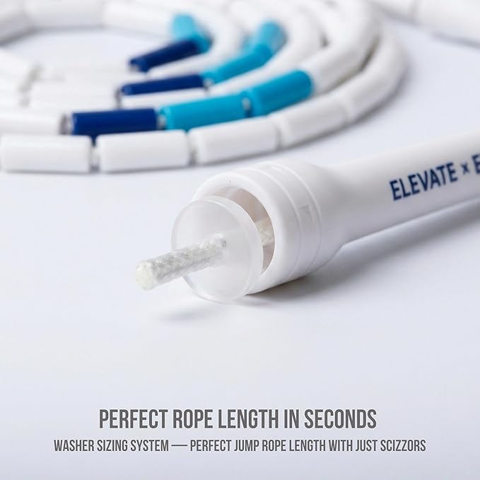 Elevate Rope Professional Beaded Jump Rope - 3m Adjustable, Quality Beads & Poly Cord - For Freestyle, Cardio & Tricks - All Levels & Indoor/Outdoor Use