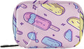 Summer Ice Cream Pink Travel Pill Organizer Case Box Container Weekly Portable Vitamin Medicine Holder Storage Bag with Zipper Removable