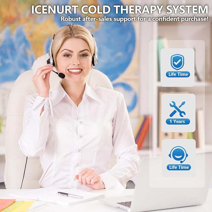 Cold Therapy Machine with Programmable Timer, Ice Machine for Knee After Surgery, Knee Replacement Recovery System, Cryotherapy Pain Relief w/Compression Pad