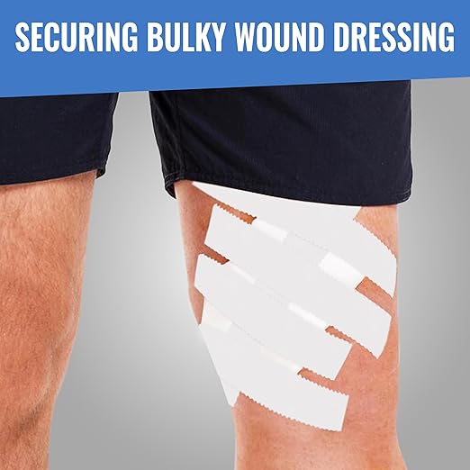 Healqu Silk Like Medical Tape - Durable Cloth Medical Tape - 1 in x 10yd - Surgical Tape Woven for Strongly Holding Large Dressings, Securing Splints, and Ideal for Long-Term Care (1"x10yd (12 Pack))