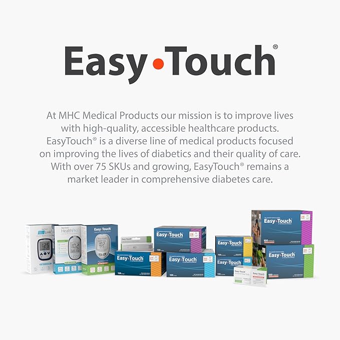 Easy Touch Glucose Test Strips - 100 Count (2 Packs of 50 Strips Each)