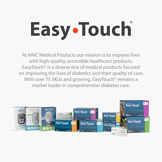 HealthPro Diabetic Test Strips by Easy Touch, 50 Count, Compatible with HealthPro Blood Glucose Monitor System