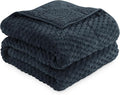 Mr. Sandman Weighted Blankets for Adults Queen Size 20lbs, Warm Sherpa Fleece Throw Blanket for Sleep and Calm, Soft Cozy Heavy Bed Blanket with Jacquard Flannel, 60 x 80 Inches, Midnight Blue