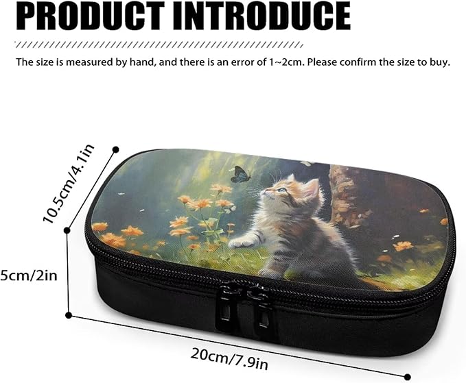 Cute Cat Butterfly Diabetic Supplies Carrying Bag for Glucose Meter Insulin Pens Test Strips Lancets Syringe Medication or Other Diabetes Care Accessories