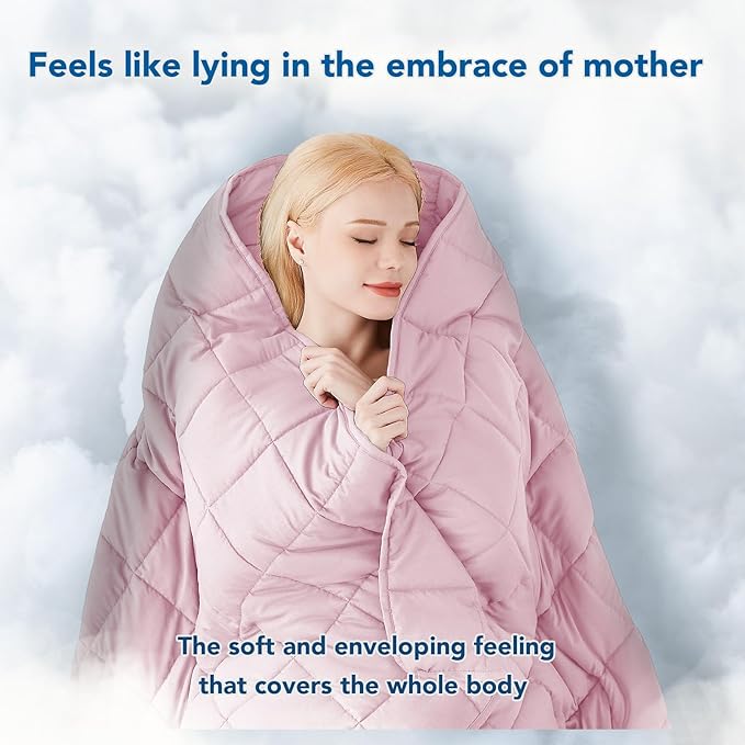 Topcee Weighted Blanket for Adults (10 lbs, 48" x 72") Twin Size Soft Cooling Heavy Blanket Sleeping, Apply to 90-110 lbs Body, Thick Breathable Blanket with Glass Bead, Easy Care