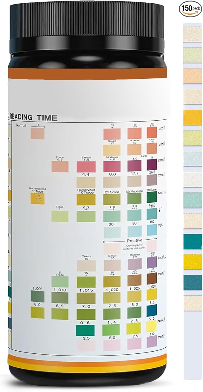 Urine Test Strips 13+ PARÁMETROS - 150 Count LEU, KET, PRO, NIT etc