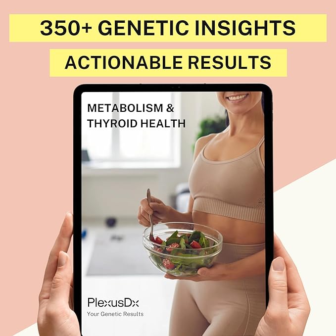 Metabolism & Thyroid Health Genetic Test | 350+ DNA Reports Including Hormones, Belly Fat, Metabolic, and Thyroid Health | Custom Supplement, Diet, and Lifestyle Recommendations