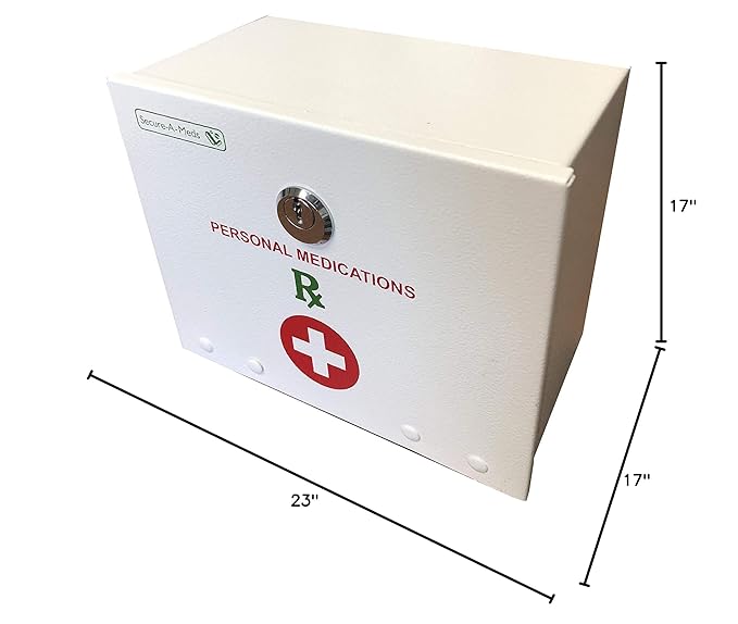 Secure-A-Meds Steel Locking Safe, keeping your Medications, C B D products private & secure. USA Patent Pending By Dr. Organizer
