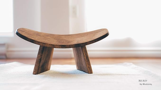 Meditation Bench IKUKO Basic, Preassembled Version, Solid Wood, Locally Handmade Eco Friendly Wooden Kneeling Ergonomic Seiza Seat, Prana Yoga