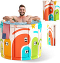 Foldable Portable Bathtub for Adults – 2-in-1 Hot & Cold Plunge, 105-Gal Large Capacity Collapsible Bathtub Adult, 6-layer Insulated Portable Soaking tub - Space-saving Design