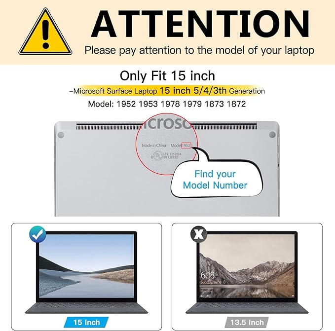 for Surface Laptop 6/5/4/3 15 inch Anti-Glare Anti-Blue Light Screen Protector, Easy Installation Bubble Free,Eye Protection Blue Light Filter Compatible with Microsoft Surface Laptop 6/5/4/3 15 inch