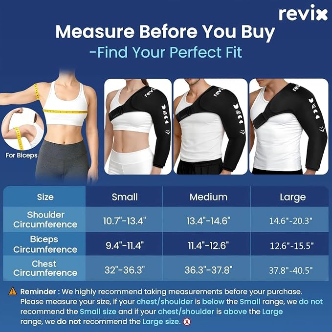 REVIX Arm Shoulder Ice Pack Rotator Cuff Cold Therapy, Reusable Ice Sleeve for Shoulder & Elbow Pain Relief, Gel Ice Packs for Pitchers, Volleyball Players, Athletes, Throwing Recovery, L