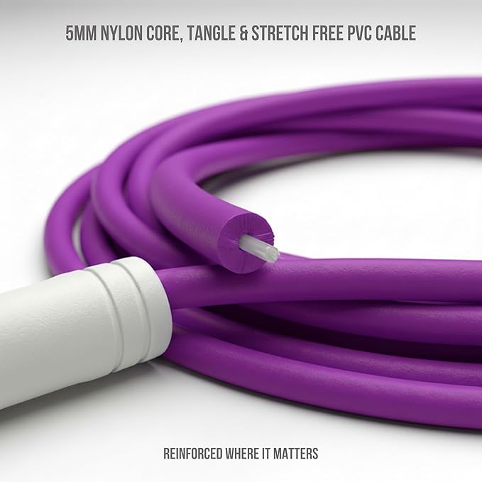 Elevate Rope Professional Beaded Jump Rope - 3m Adjustable, Quality Beads & Poly Cord - For Freestyle, Cardio & Tricks - All Levels & Indoor/Outdoor Use