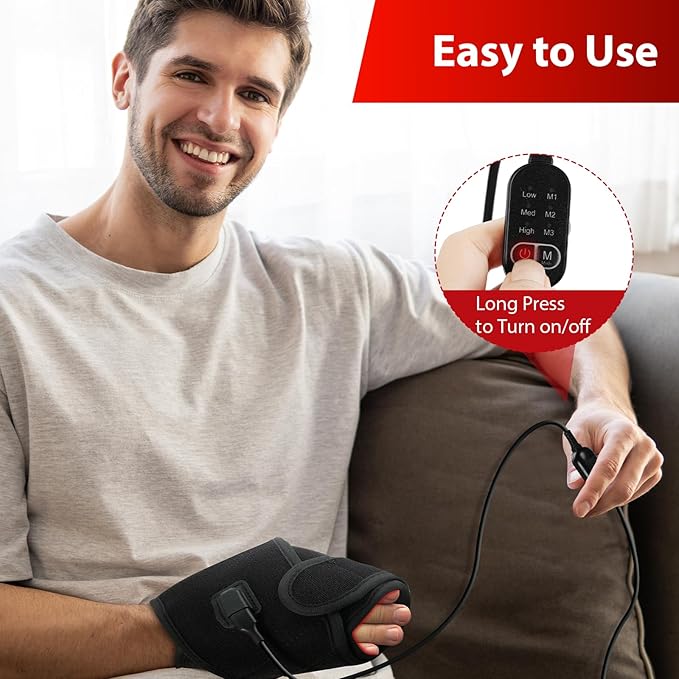 Comfytemp Red Light Therapy Wrap for Body, 37'' Near Infrared Light Belt for Face Knee Ankle, 10W Wearable Wrap with 63 LEDs for Hand Foot Joint Muscle, 660nm & 850nm(Corded)