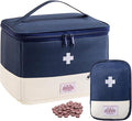 Medication Organizer Storage Bag,Large Capacity Portable Pill Bottle Organizer with Hand, Empty First Aid Kit for Home and Travel