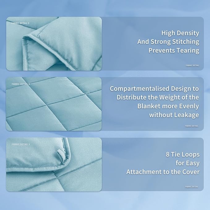 Topcee Weighted Blanket for Adults (20 lbs, 60" x 80") Queen Size Soft Cooling Heavy Blanket Sleeping, Apply to 190-210 lbs Body, Thick Breathable Blanket with Glass Bead, Easy Care