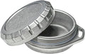 Titanium Waterproof Pill Case Travel Pill Organizer Bottle EDC Capsule Container Portable Pocket Metal Box with Chain for Camping, Hiking, Fishing, Titanium, Stone Washed