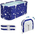 Portable Bathtub, 47 in Freestanding Soaking Bath Tub for Adults, Portable Bathtub for Shower Stall, Separate Family Bathroom SPA Tub, Family Adult Foldable Bathtubs for Hot Bath Ice Bath