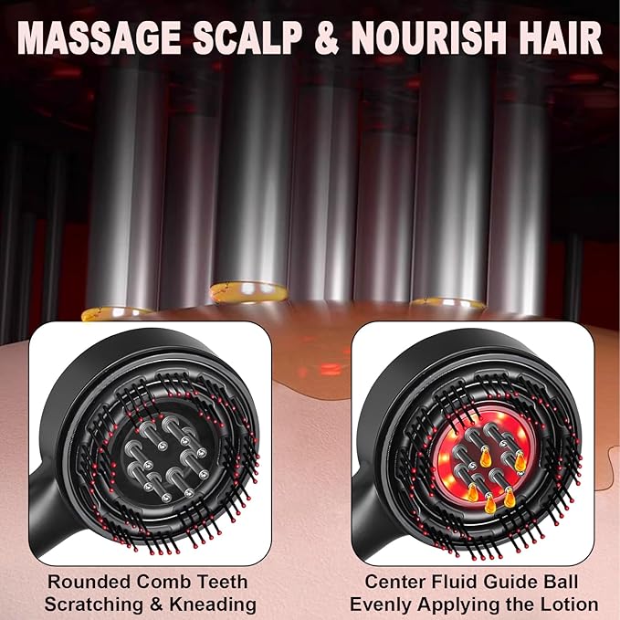 Laser Therapy Hair Growth Comb, Hair Oil Applicator,Electric Scalp Massager Hair Growth with IPX7 Waterproof