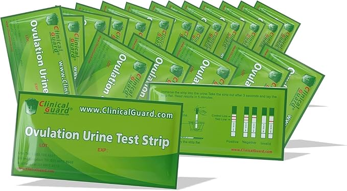 Clinical Guard Ovulation Test Strips Pack of 25 - Accurate Measurement Within 5 min - Ovulation Tests Cost-Effective Fertility Test for Women