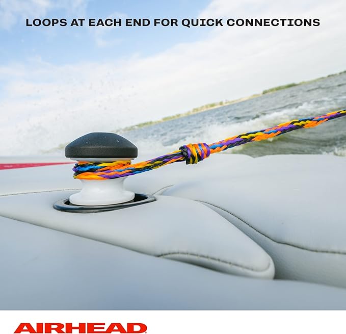 Airhead Tow Rope, 1-4 Rider Rope for Towable Tubes Multi, 9/16"