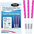 ETG Alcohol Strips, High Sensitivity | Rapid 2-Minute Results for Home/Workplace/Rehab Testing | 24-80 Hour Detection Window [8 Pack]