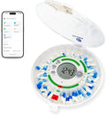 Automatic Pill Dispenser with Alarm - 28-Day Medicine Dispenser for Elderly & Alzheimer's Care, 8 Dosage Templates Locked Pill Reminder with Voice Alerts for Prescriptions, Vitamins
