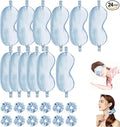 24Pcs Satin Eye Mask Silk Sleep Masks Silky Eyes Cover Blackout Blindfold Eyeshade Scrunchies Hair Ties Travel Wedding Gift