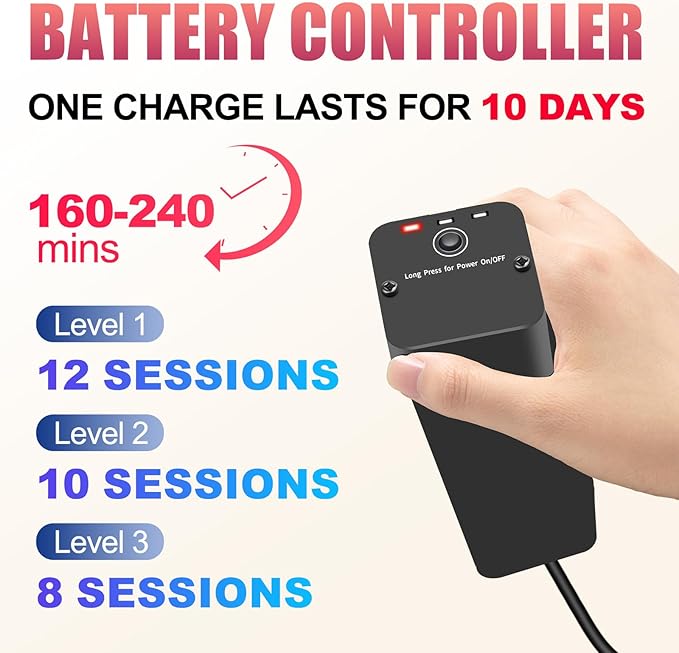Red Light Therapy for Neck & Wrist, Rechargeable 5000mAh Battery Infrared Red Light Therapy Belt for Body, Portable Near Infrared Neck Wrap for Home and Office