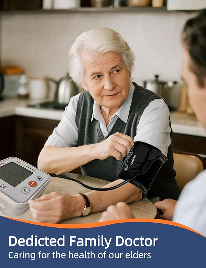 Blood Pressure Monitor for Home Use, Rechargeable Bp Cuff Upper Arm with 8.7"-12.7", 2x120 Memory Voice Broadcast Blood Pressure Machine, Home Arrhythmia Hypertension Detector, Ideal Gift
