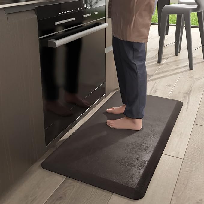 Color&Geometry Anti Fatigue Floor Comfort Mat 3/4 Inch Thick 17"x24" Perfect for Standing Desks, Kitchen Sink, Stove, Dishwasher, Countertop, Office or Garage, Brown