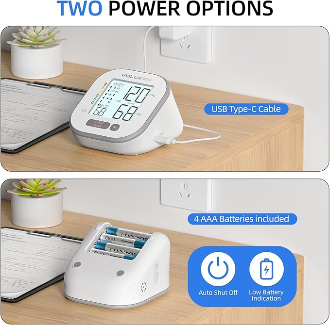 Pediatric Blood Pressure Cuff, Blood Pressure Machine for Home Use - 3 Size Cuffs, Small 4"-8", Medium 6"-10" and Large 7"-17", Perfect for Family Health Monitoring