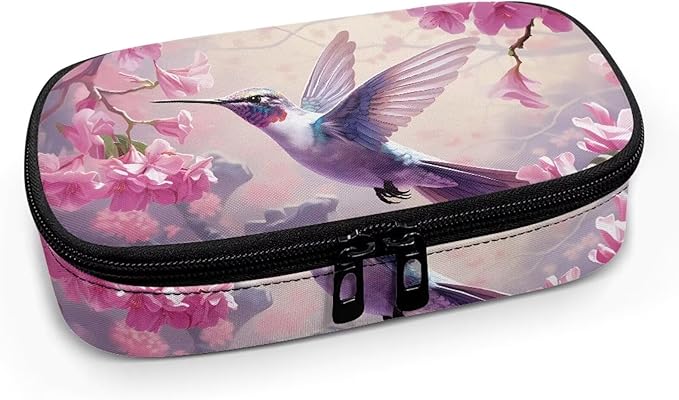 Floral Hummingbird Insulin Cooler Travel Case Diabetic Medication Organizer Medical Cooler Bag Waterproof and Insulation Liner